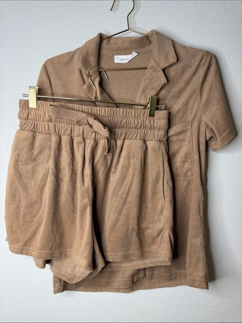 Myra Swim Rocco Terry Clothe 2 pc Shorts NWT’s set sz S/M - Picture 2 of 11